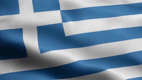 Realistic Waving Greece National Flag Loop