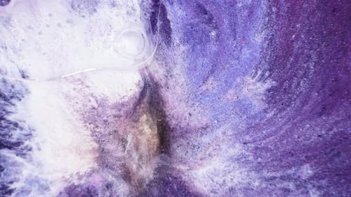 Lila und weiße flüssige Glitzer-Farbtextur