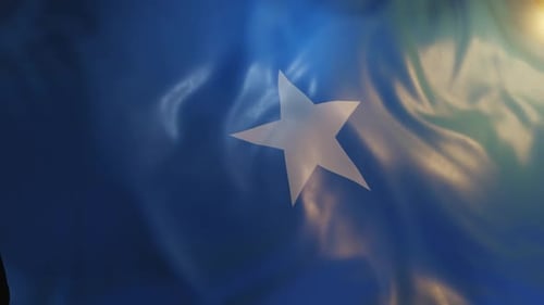Realistic Waving Flag of Somalia 3D Animation