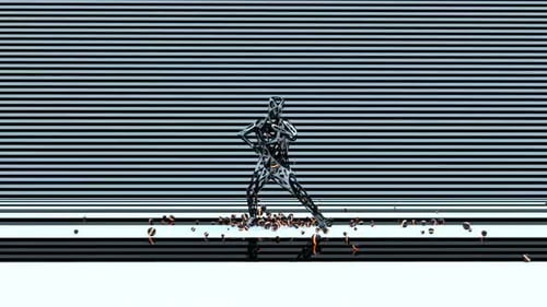 Futuristic Geometric Dancer Animation with Dynamic Sphere Effects