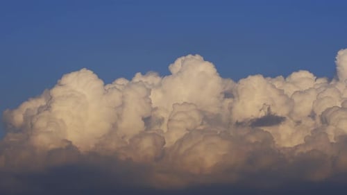 Vibrant blue sky with cloud on a cloudy day time lapse.