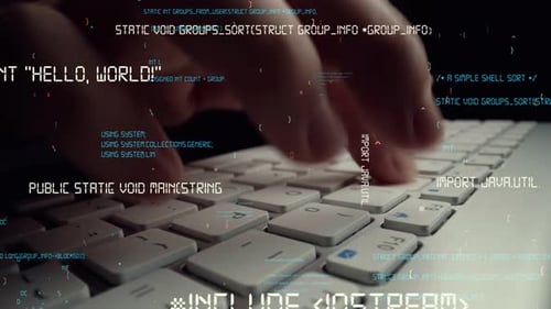 Visual criativo de programação de computadores, codificação e desenvolvimento de software
