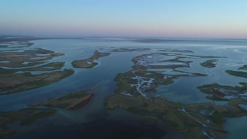 Unusual Islands on a Beautiful Lake