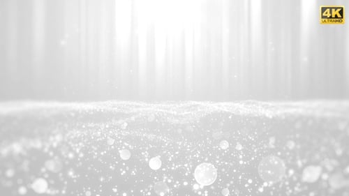 Abstract White Shimmering Light Particles Motion Background