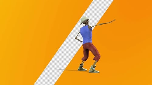 3D Animated Dancing Skeleton for Halloween