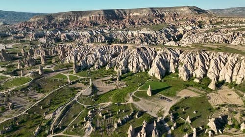 Awesome aerial view of Goreme 4 K Turkey Cappadocia