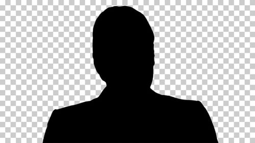 Silhouette Young apresentadora, Alpha Channel