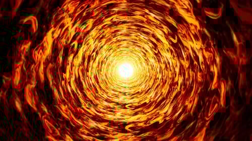 Abstract Red Flame Cloud Tunnel Background Loop 4K