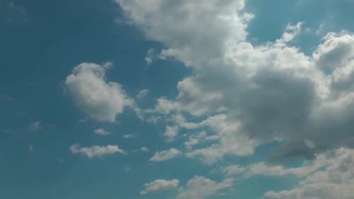 Softly Grey Clouds And Blue Sunny Sky