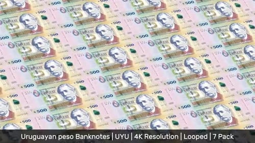 Uruguay Banknotes Money / Uruguayan peso / Currency $ / UYU/ | 7 Pack | - 4K