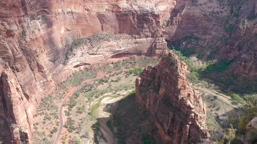 View from the Angels Landing hike in Zion National Park, USA