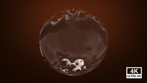 Big Hot Chocolate Splash Sphere 4K