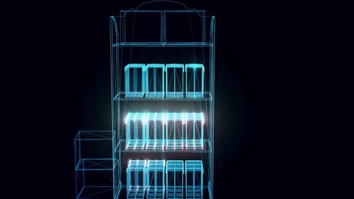 Market Stand Drinks Hologram Rotating Hd