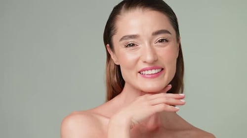 Smiling Woman Posing for Beauty Shot