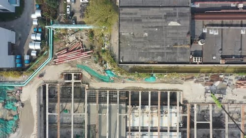 Sitio de construcción en la ciudad