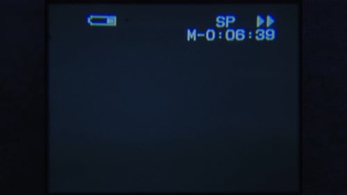 Real Time VHS Artifacts Captured From the View of the Finder of an Old Video Camera Screen