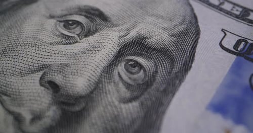 Extreme Close-up Portrait of President Franklin