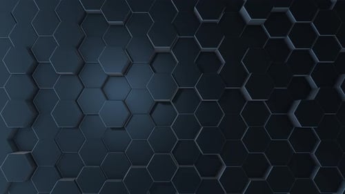Blue Hexagon Background Seamless Loop
