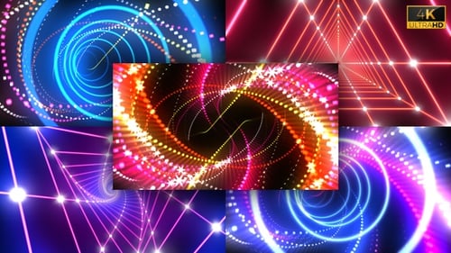 Neon Light VJ Loop 4K 5 Pack