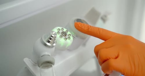 Beauty Clinic Concept. Choosing A Manipulator For Cleansing Facial Skin