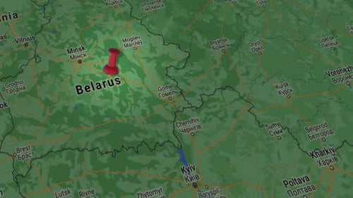Belarus auf der Karte 4K
