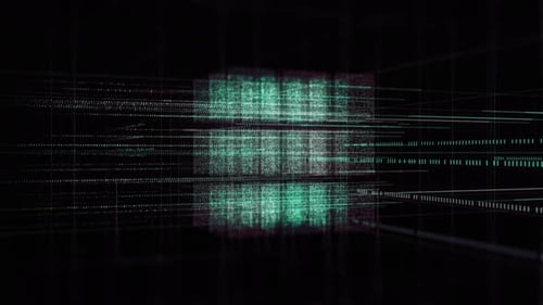 Futuristic Data Stream Grid Network Technology Background