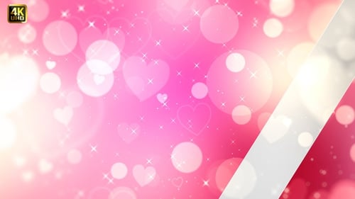 Romantic Hearts Bokeh Particle Seamless Loop Animation