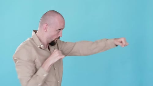 Fist Fight Gesture Male Anger Man Boxing Gif Loop