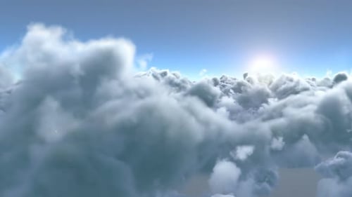 White clouds in the sky