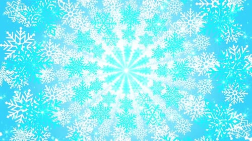 4k Blue Snowflakes Seamless