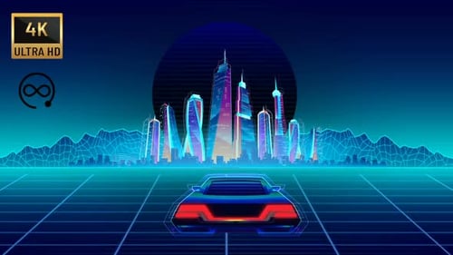 4K - Retro City Car Driving