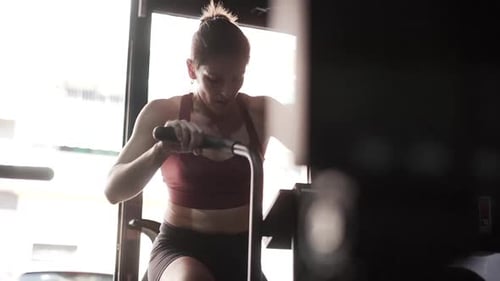 Women working out in gym