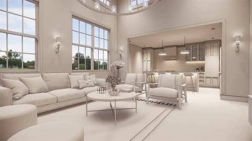 Home decoration modern loft interior design.