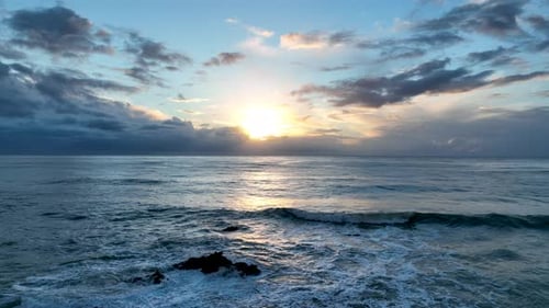 Dramatic Sea Texture Aerial View Turkey Alanya