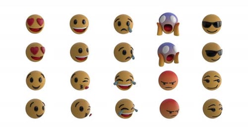 3D Rendered Emoji Set with Diverse Human Expressions
