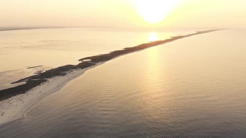 Waterscape with Sea at Beautiful Sunset
