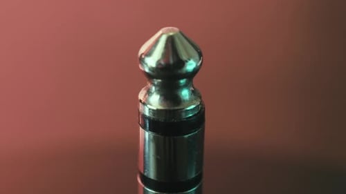 Shiny Silver Audio Jack Extreme Close Up