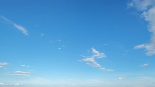 Time-Lapse of Clouds Drifting Across a Blue Sky