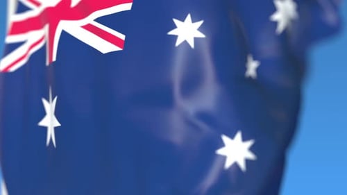 Waving Australian Flag Animation
