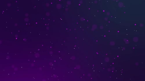 Abstract Purple Glowing Particles Loop Background