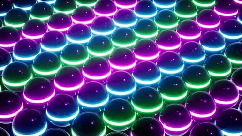 Leuchtende Neonkugel Wave Vj Loop