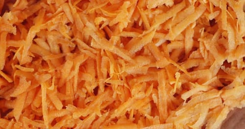 Close Up of Shredded Carrots