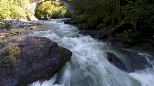 River and Historical Arch Bridge