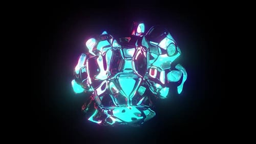 Flüssige Glasform abstrakte geloopte Animation