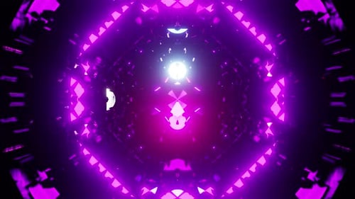 VJ Loop HD Hintergrund mit blinkenden Kristallen, lila und rosa