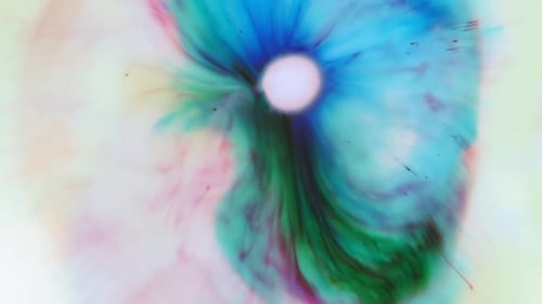 Colorful Ink Swirls Creating Abstract Patterns