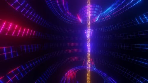 Abstrakter VJ Loop mit pulsierenden Formen