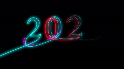 Neon Glow Line 2023 New Year Title Reveal