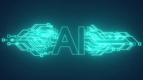 Animação do conceito de inteligência artificial