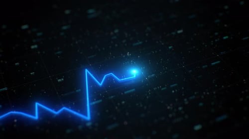 Futuristic Blue HUD Finance Display